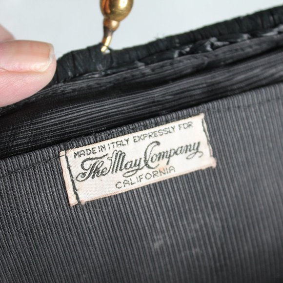 Vintage Black Straw Clutch - Picture 4 of 5